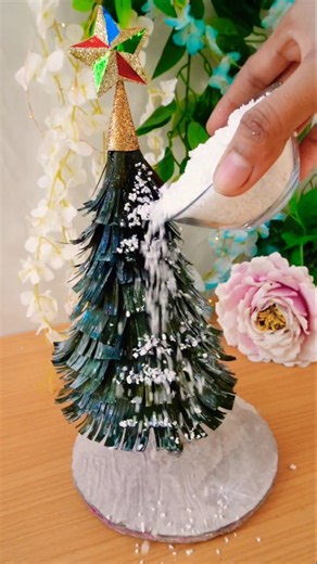 DIY Christmas Tree Making With Cardboard/Snowy Christmas Tree Crafts/Short/Viral