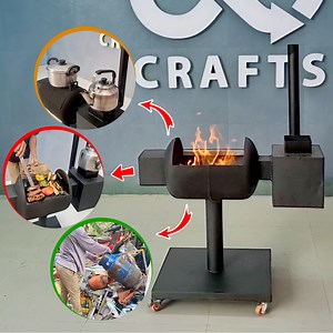 732K views · 3.7K reactions | One Man's Trash is another Man's Treasure, Awesome Portable Outdoor Stove, BBQ Grill from Rusty old Tank | Random Crafts | Facebook
