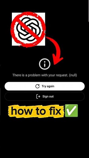 how to fix Chat GPT There is a problem with your request. (null) Error #chatgpt #chat #fix #howtofix