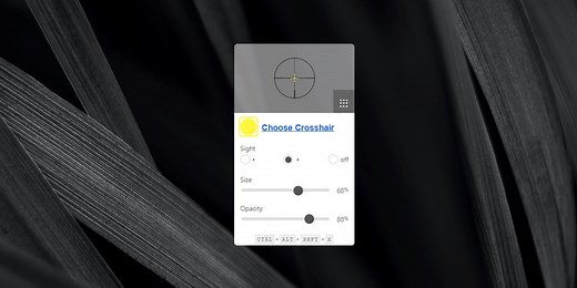 How to add a crosshair to a game on Windows 10