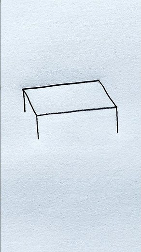 Table Drawing Method Easy | How to Draw a Table Step by Step | #shorts #viral #table #trending #art