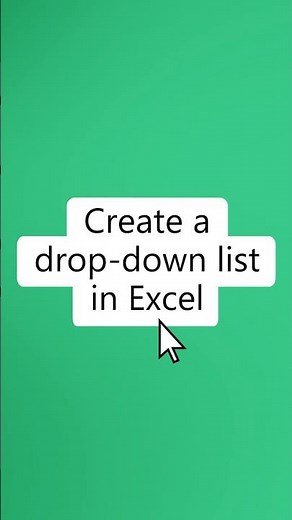How to create a dropdown list in Excel (30 second tutorial) | Microsoft