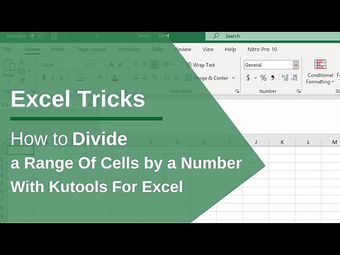 #Kutools For Excel : How to divide a range of cells by a number in Excel | Quickly