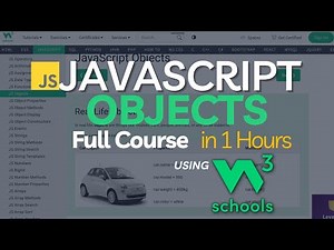 W3Schools JavaScript Objects Full Course in 1 Hour | JavaScript Objects using W3Schools
