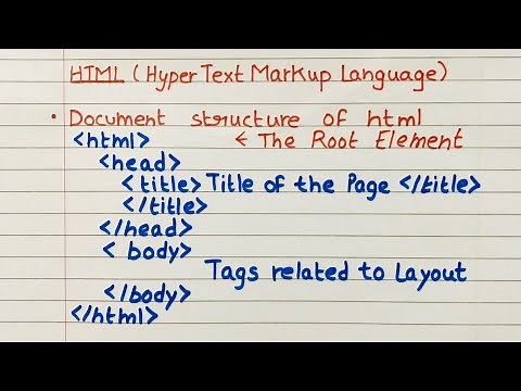 L1: What is HTML in simple definition? | document structure of html