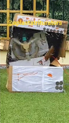 Cardboard washing machine self destruction