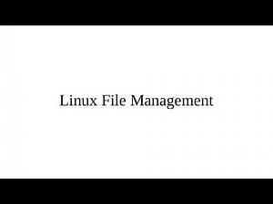 Linux File Management