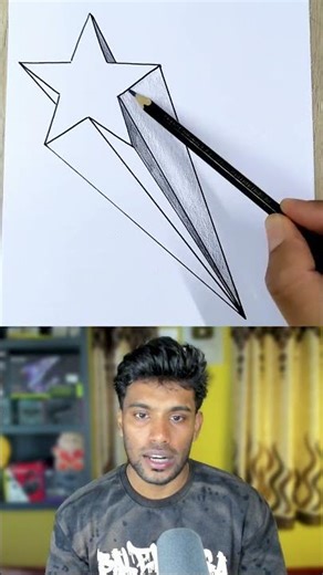 How to Draw a Perfect 3D Star ⭐️