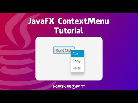 JavaFX ContextMenu Tutorial For Beginners