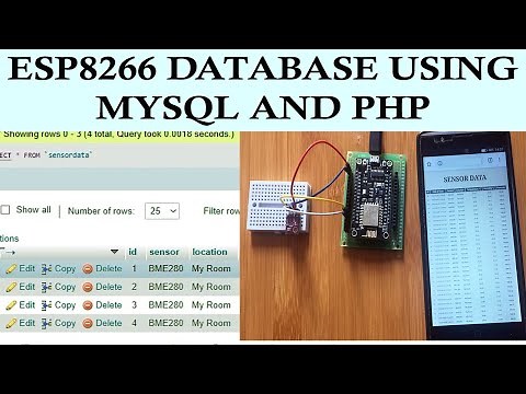 Using ESP8266 Nodemcu to Send and Display Data to and from MYSQL Database using PHP.