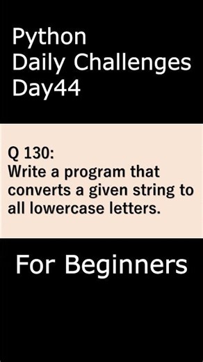 Python Daily Challenges Day044 For Beginners #programming #python #beginners
