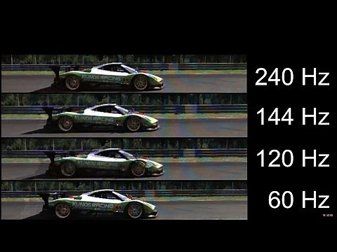[Slow motion] 240Hz vs 144Hz vs 120Hz vs 60Hz - Monitor refresh rates