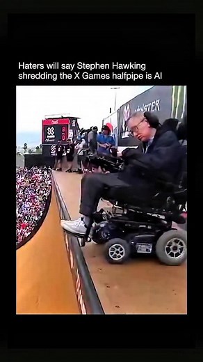Thinkaipath on Instagram: "Wait… Stephen Hawking at the X Games?! 🤯 This ultra-realistic video of Hawking shredding a halfpipe wasn’t filmed — it was entirely generated by OpenAI’s Sora 2. The lighting. The camera work. The motion. Everything looks so real that people online thought it actually happened. 🎥 Sora 2 turns simple text prompts into lifelike video clips, powered by advanced physics and animation models that make movement feel completely natural. It’s hilarious, surreal — and a glimp