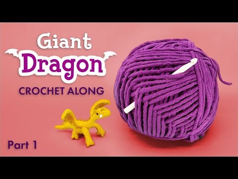 GIANT Dragon Crochet Along - Live Amigurumi Crochet Along and GIVEAWAY ✨ - PART 1