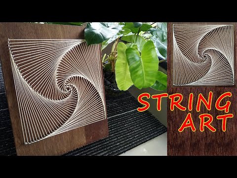String Art | Spiral Square | Basic String Art design | DIY string art step by step Tutorial
