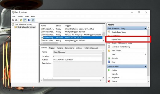 How to Import and Export Tasks from Task Scheduler
