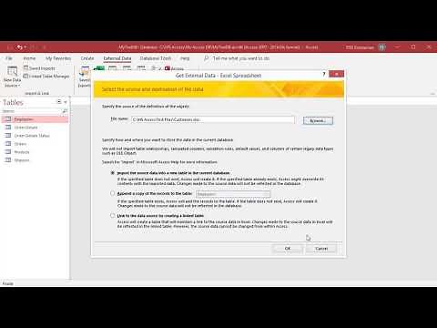How to Import Excel Spreadsheet Data into MS Access Table - Office 365