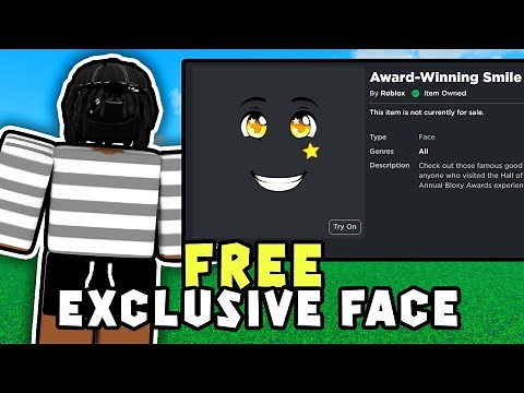 HOW TO GET THIS FREE EXCLUSIVE ROBLOX FACE! (AWARD WINNING SMILE)