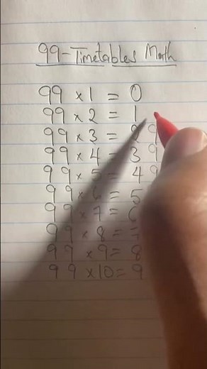 99 timetables math tricks to know #math #timetable 😏