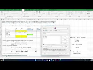 Linear Programming using Excel Solver in less than 5 minutes