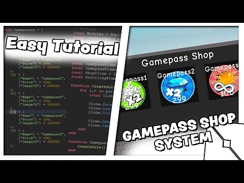 Roblox Studio How To Make A Gamepass Shop System