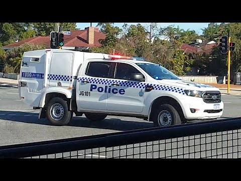 Police Responding Code 3 "Banshee" Siren, Thornlie WA, 8 June 2020
