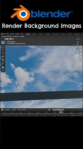 How To Render A Background Image In Blender #shorts