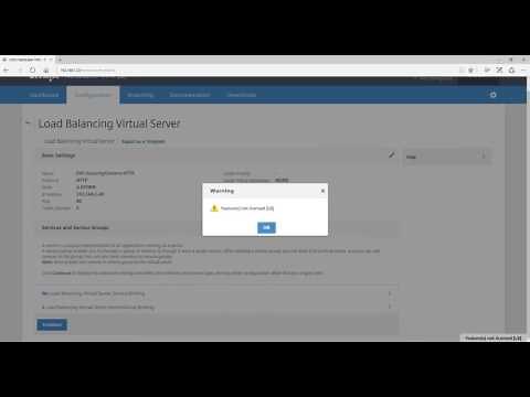 Netscaler VPX "How to create a Load Balancer"