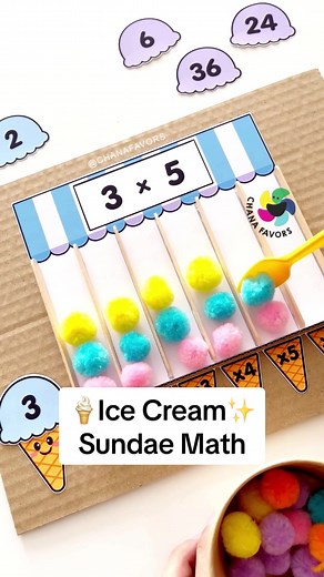 Ice Cream Sundae Math: Interactive Multiplication Game for Kids