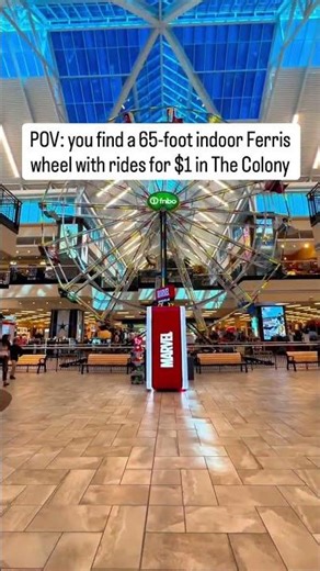 Yes, you read that right 😆 Scheels in The Colony has a 65-foot indoor Ferris wheel you can ride for