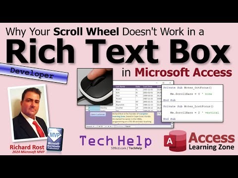 Why Your Scroll Wheel Doesn't Work in a Rich Text Box in Microsoft Access
