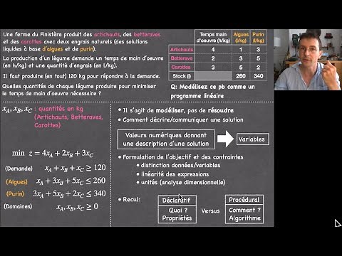 Modélisation en programmation linéaire: premiers pas