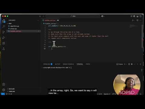 Week 1- Lesson 3 : Implementation of the bubble sort algorithm in Python and time complexity