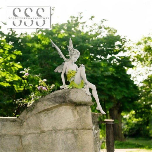 Resin Garden Fairy Statue – Whimsical Outdoor Yard Decor - Etsy Australia