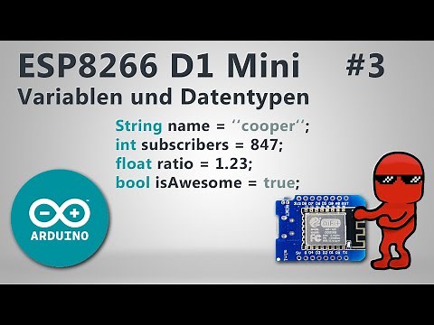 ESP8266 Arduino IDE Variablen und Datentypen - Tutorial deutsch