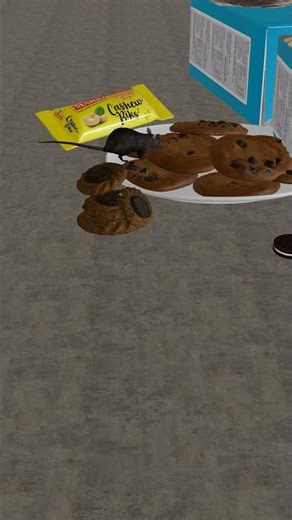 CAT GAMES ON SCREEN – Realistic Mouse & Cookie Game for Cats to Watch 🐱🍪 CATTVBINI