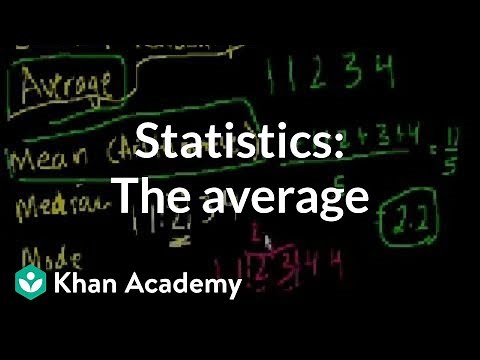 Statistics: The average | Descriptive statistics | Probability and Statistics | Khan Academy