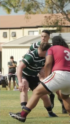 An example of a perfect tackle in rugby