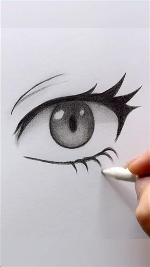Anime Eye Drawing Tutorial | Easy Sketch #pencilsketch #drawing #animedrawing #shorts