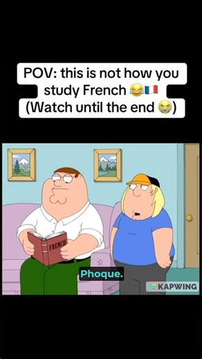 POV: this is not how you study French #learnfrench #funny #french #familyguy #petergriffin #study