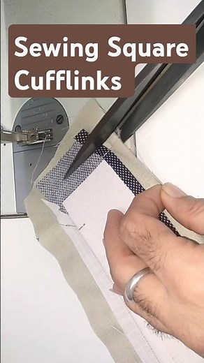how to Square Cufflinks stitching #diy #Shirtsilai #simplemethod