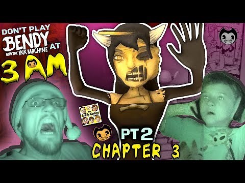 DON'T PLAY BENDY & THE INK MACHINE @ 3AM! CHAPTER 3 Alice Angel is SCARY! FGTEEV Haunted House (Pt2)