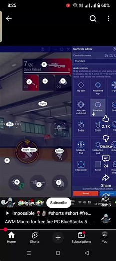 best control for AWM ||😆😆 in BlueStacks for freefire max and freefire no recoil pistol and gun ammo glitch