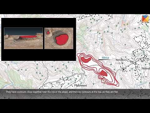 Using contours to identify landforms