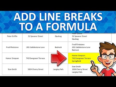 How to Add Line Breaks Within Excel Formulas | Char(10) Function