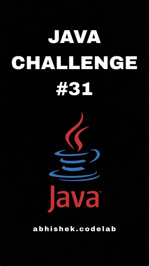 Abhishek’s CodeLab on Instagram: "💻 Java Challenge #31 Looks easy 😌 But what actually prints? 😈 Comment the OUTPUT 👇 (Story reveals the truth!) 📲 Check my story for the correct answer with explanation! 🔥 Save this post for daily Java challenges! ➡️ Follow @abhishek.codelab #code #coding #codinglife #engineer engineering programmer coder java javacoding javaquiz javadeveloper fullstackjava programming javabasics learning backend softwaredevelopment softwareengineer softwaredeveloper maharas