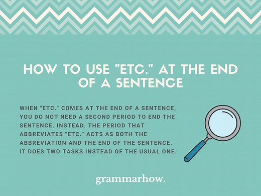 How to Use "Etc." at the End of a Sentence (Period or Not?)