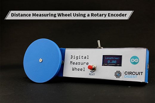DIY Digital Distance Measuring Wheel using Rotary Encoder