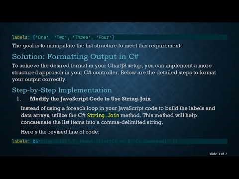 How to Split a List into View in C# for ChartJS Integration