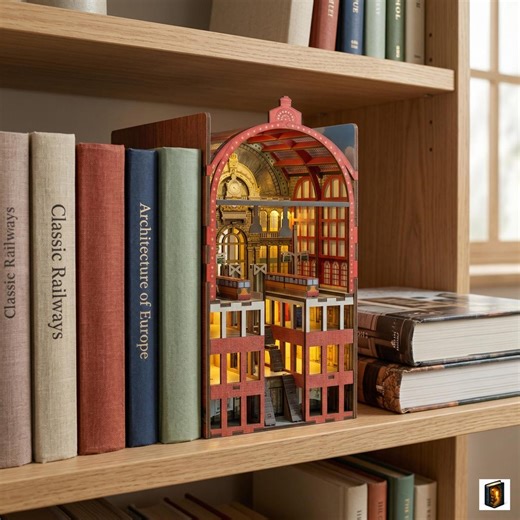 Train Station Cathedral Book Nook Diorama DIY Miniature Library Insert Vintage Architecture Decor Gift - Etsy